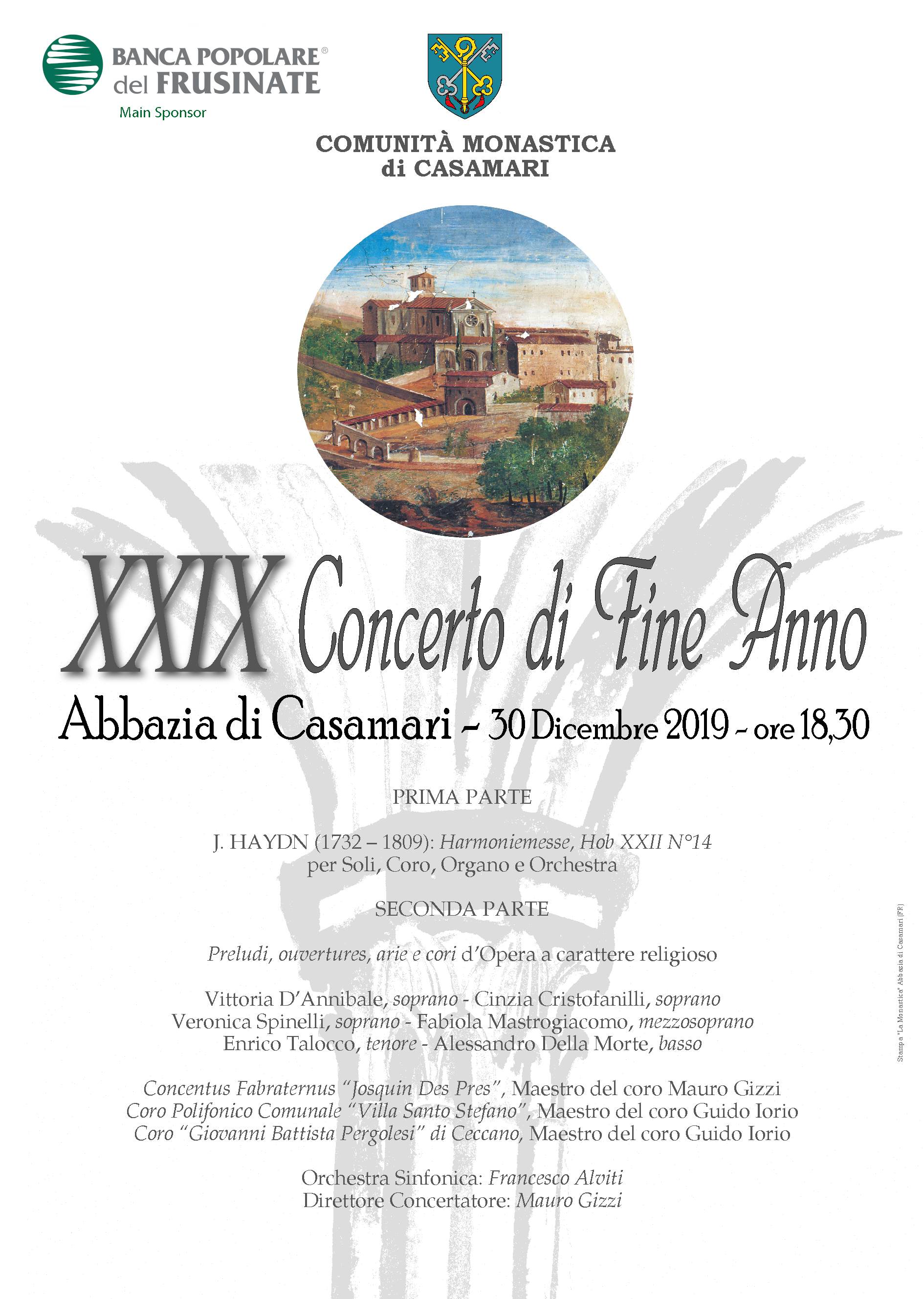 XXVII Concerto Fine Anno Abbazia Casamari 2017